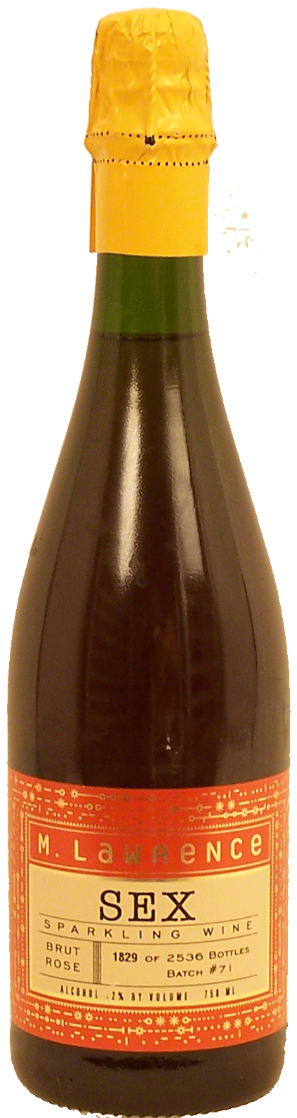 M. Lawrence Sex brut rose sparkling wine of Michigan, 12% alc. by vol. Full-Size Picture